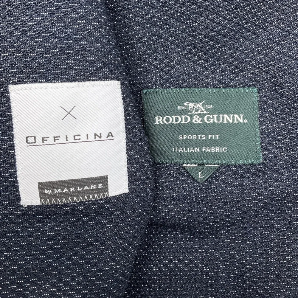 Rodd & Gunn Officina Blazer Mens 42 Navy Blue Sports Fit Italian Wool - Picture 5 of 12